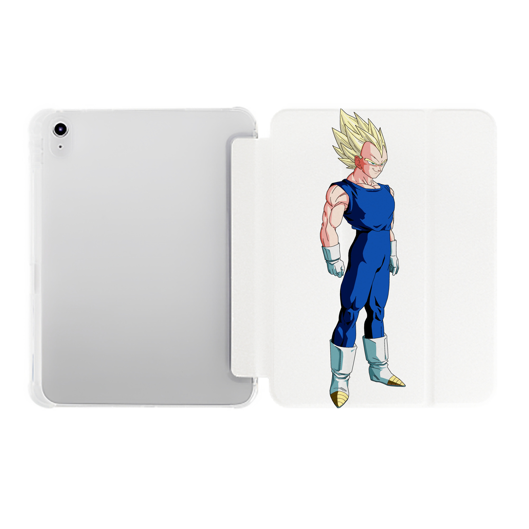 （画像用） ドラゴンボール ベジータ四世（Bejīta Yonsei）DRAGON BALL Vegeta IV IPad ケース ペン収納付き 三つ折りスタンド PUレザー×シリコン 対応機種9.5/10.5/10.9インチ